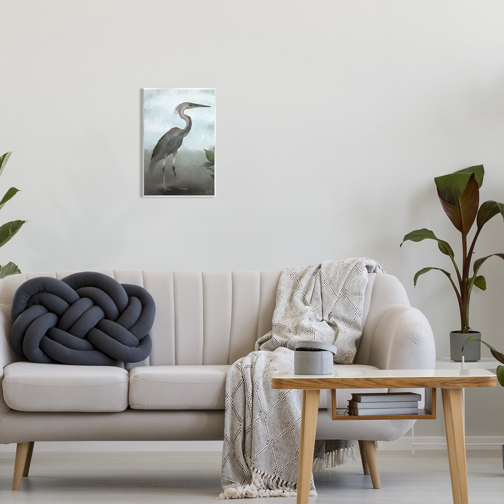Stupell Industries Heron in Nature Study Animals & Insects Painting Unframed Art Print Wall Art, 10 x 15
