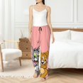 thumbnail image 6 of Tom And Jerry Women's Pajama Pants, All Over Print Causal Drawstring Lounge Pant, Comfy Loose Wide Leg Pajamas Bottoms Trousers with Pockets, 6 of 8