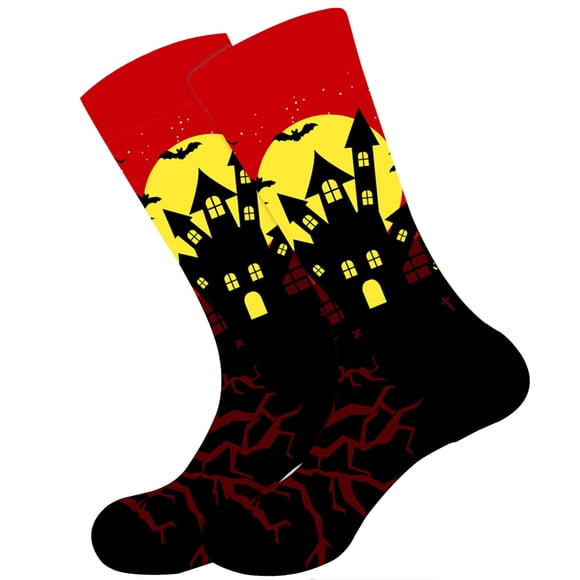 Chaussettes d'Halloween Amusantes pour Femmes, Cadeaux d'Halloween Amusants pour Femmes, Chaussettes de Sport en Coton, Chaussettes Multicolores