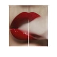 thumbnail image 1 of EREHome Beauté Fumée Lèvres Rouge Japonais Noren Rideau Porte Porte Fenêtre Traitement Rideaux Coton Lin Rideau Taille 85x90 cm, 1 of 1