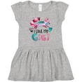 thumbnail image 3 of Inktastic I Love My Gigi Pink and Blue Fox with Hearts Girls Toddler Dress, 3 of 5