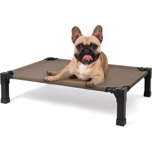 Elevated Dog Bed Cooling Raised Pet Cot with Chew Proof Washable Breathable Mesh and Metal Frame Portable Dog Cot Bed with No-Slip Feet for Outdoor or Indoor Use