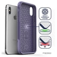 thumbnail image 2 of iPhone X Edition Tough Case w/ Screen Protector, [Rebel Series] Impact Armor [Military Grade Protection] (Deep Purple), 2 of 6
