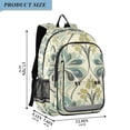thumbnail image 2 of FORMRS Unisex School Backpack 17" Student Travel Bag with Laptop Compartment, Beige Floral Pattern, 2 of 7