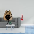 thumbnail image 2 of Reloj de pared con forma de llama felina, adorno silencioso y moderno, ideal para la cocina, la oficina o como regalo para amigos o para inauguración, 2 of 8