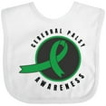 thumbnail image 3 of Inktastic Cerebral Palsy Awareness Green Ribbon Badge Boys or Girls Baby Bib, 3 of 4