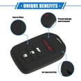 thumbnail image 3 of 2 Pcs 4 Button Smart Remote Key Shell Compatible for Honda Accord 2019-2021 Protector Silicone Black, 3 of 7