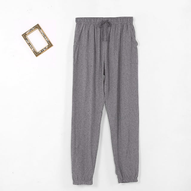 Casual Women's Loose Fitting Pants, Solid Color Four Season Home Clothes, Pocket Drawstring Design, Stretchy Comfortable Fabric, For Daily Wear, Versatile Outfit, Soft Cotton Blend, Easy Care,