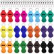 thumbnail image 1 of Duufin 24 llaveros con soporte para lápiz labial, llaveros con 24 cables de clip de metal para rastreador de lápiz labial y salvaguardia, 12 colores vibrantes, 1 of 5