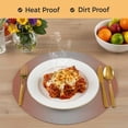 thumbnail image 4 of Dark Orange Grey Ombre Round 13 Inch Placemats Set of 6, Modern Gradient Abstract Art HeatResistant Non Slip Place Mats for Dining Table, Wipeable Braided Kitchen Table Mats for Housewarming, 4 of 9