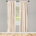 thumbnail image 5 of Ambesonne Geometric Window Curtains, Modern Pink Squares, Each 28" W x 84" L, Peach Cream, 5 of 5