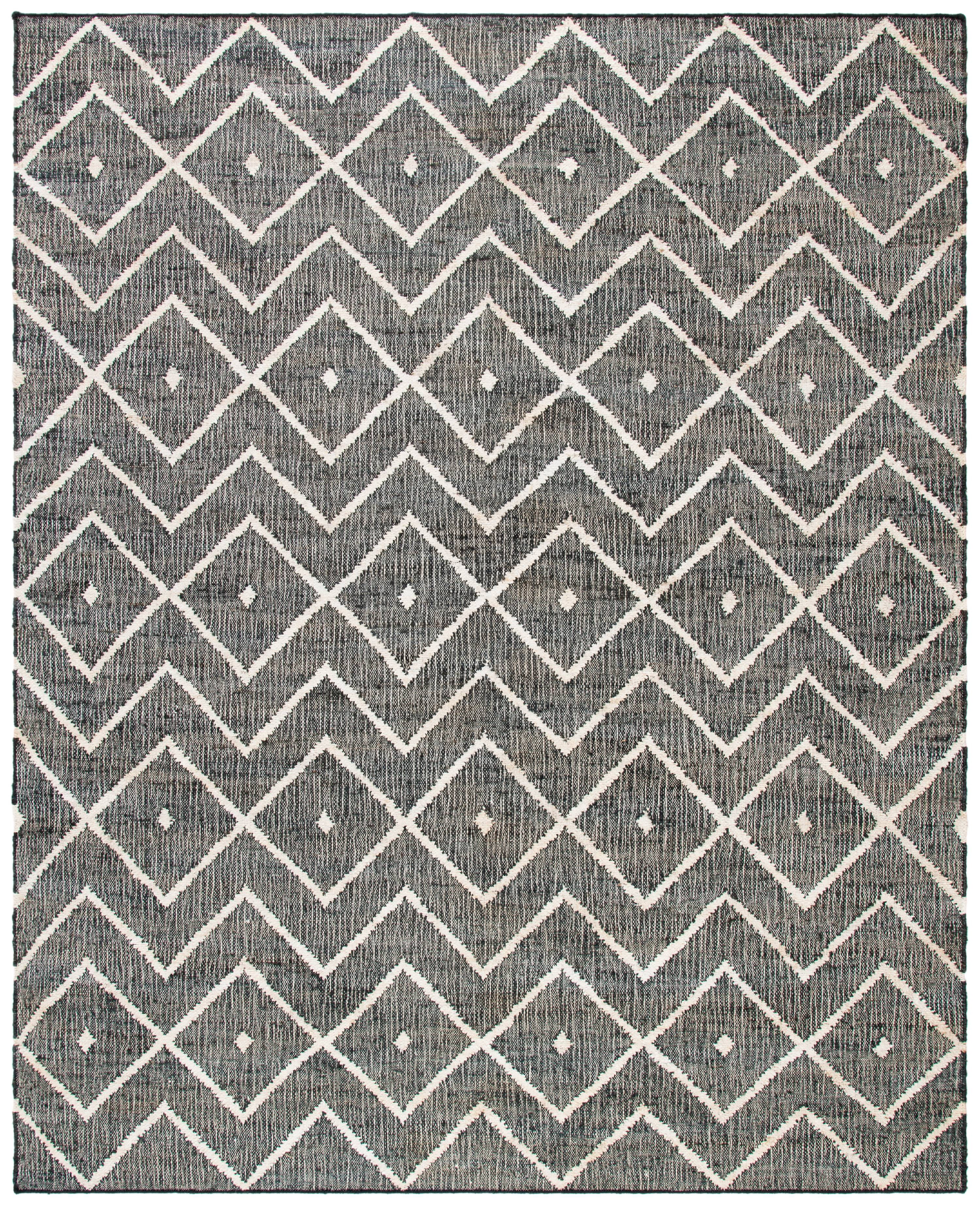 SAFAVIEH Kilim Wesley Geometric Area Rug, Charcoal/Natural, 8' x 10'