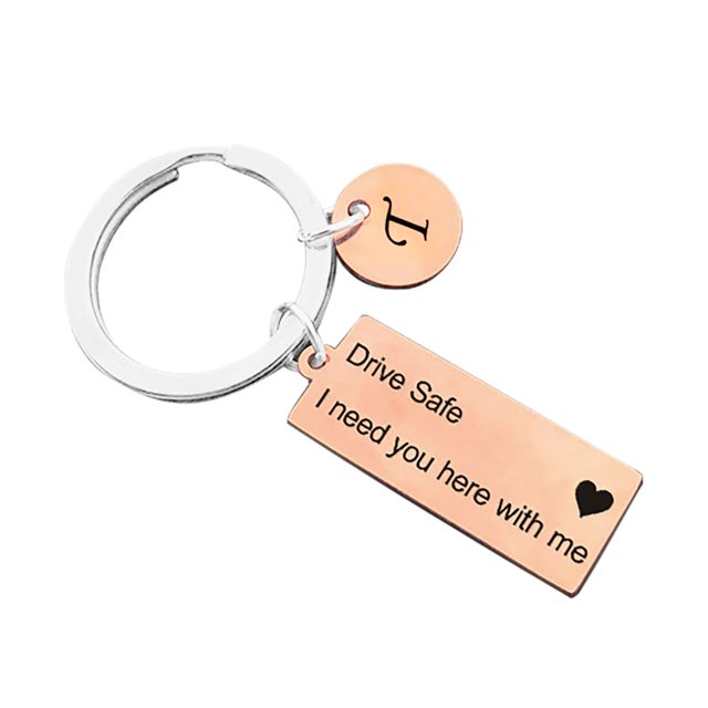 Ganfancp Llavero de Acero Inoxidable con 26 Letras I Need You Here With You Ofertas Del Día Sólo En Línea 1 Llavero