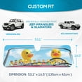 thumbnail image 2 of Duck Duck Jeep Sun Shade Fits 1987-2021 Jeep Wrangler JK, JL, CJ, YJ, TJ & 2020-2021 Gladiator - Custom Fit Windshield Sunshade Foldable Accordion Interior UV Protection Sun Window Visor 53” x 16.5”, 2 of 7