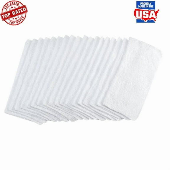 18-Pack Cotton Washcloth Set Soft Absorbent Quick Dry Machine Washable New
