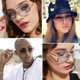 thumbnail image 2 of Ubiuo Rimless Rectangle Sunglasses For Women Fashion Frameless Square Glasses For Men Ultralight Uv400 Eyewear Unisex, 2 of 4