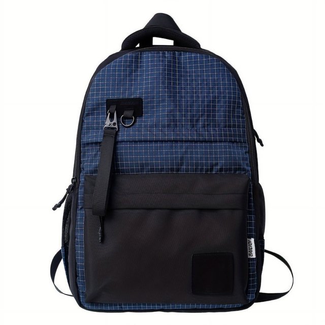 Large Capacity Waterproof Plaid Backpack, Casual School Bag, Travel Backpack