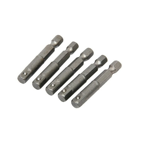 

Goodhd 5Pcs Impact Socket Adapter Converter 1/4 Hex Shank To 1/4 Square Drive 50mm