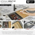 thumbnail image 6 of Stylish Dual Mount 31" Stainless Steel Single Bowl Kitchen Sink with 5 Accessories S-131W, 6 of 10