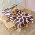 thumbnail image 3 of Red Floral and Petal Pattern Rectangle Tablecloth 60"x102",Waterproof Polyester Rectangle Table Cloth, Wipeable Spillproof Polyester Tablecloth for Dining, Camping, Indoor and Outdoor, 3 of 6