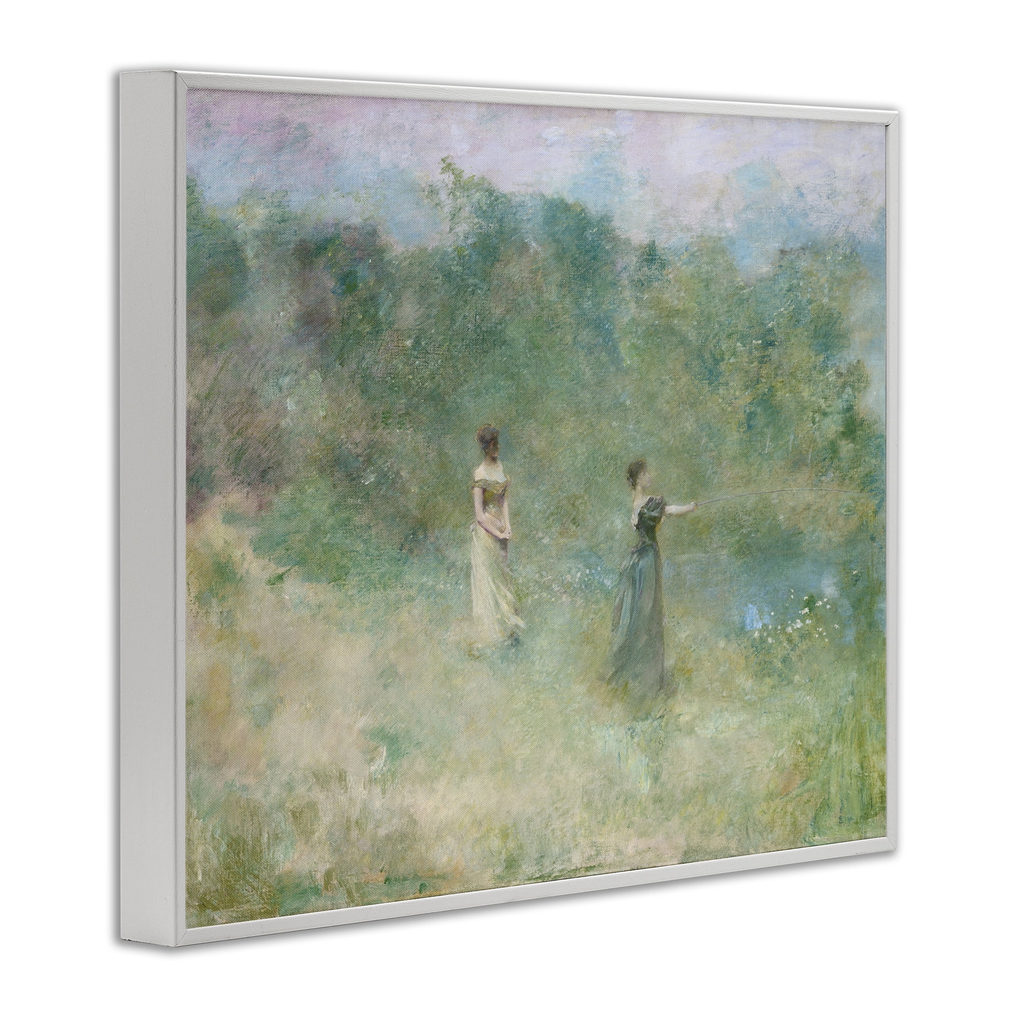 Stupell Industries Vintage Summer Fishing Ladies White Framed Giclee Art, design by Wild Apple Portfolio
