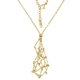 thumbnail image 1 of Crystal Stone Holder Necklace Ajustable Crystal Cage Necklace Ajustable Metal Net Necklace Crystal Stone Chain Mesh Pendant Necklace Punk Style Jewelry Accessories Gifts, 1 of 2