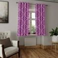 thumbnail image 2 of Ambesonne Floral Grommet Curtain, Lace Trippy Flowers Leaf, 50" x 63", Magenta Pink Plum, 2 of 6