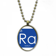 Chestry Elements Period Table Alkaline Earth Metal Radium Ra Necklace Vintage Chain Bead Pendant Jewelry Collection