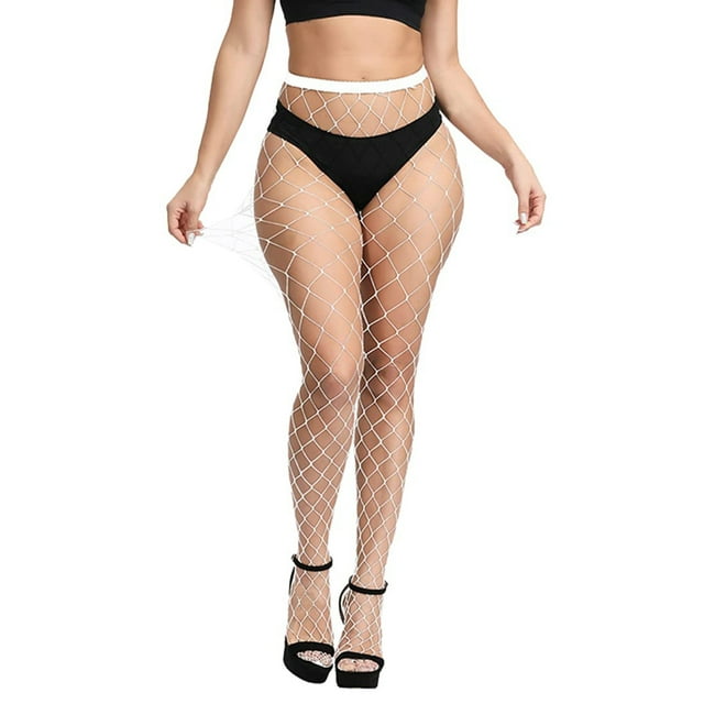 ZheElen Collants Légers Taille Haute Bas Opaques pour Femmes Blanc 1 Ensemble
