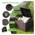 thumbnail image 6 of 72 Gallon Rattan Outdoor Storage Box, Patio Deck Box with Zippered Liner, Weather Resistant Storage Solution for Cushions & Outdoor Accessories, 6 of 9