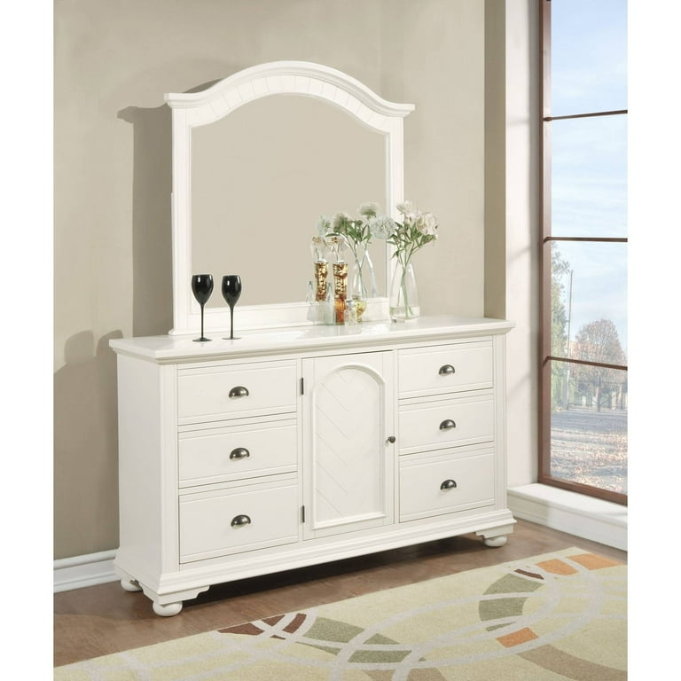 White dresser on sale and mirror set