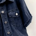 thumbnail image 7 of Uqiangy Oversized Jean Jacket Fall Clothing for Women Jackets for Women Trendy Denim Top Dark Wash Denim Jacket Summer Jackets for Women Womens Clothing Blue L, 7 of 7