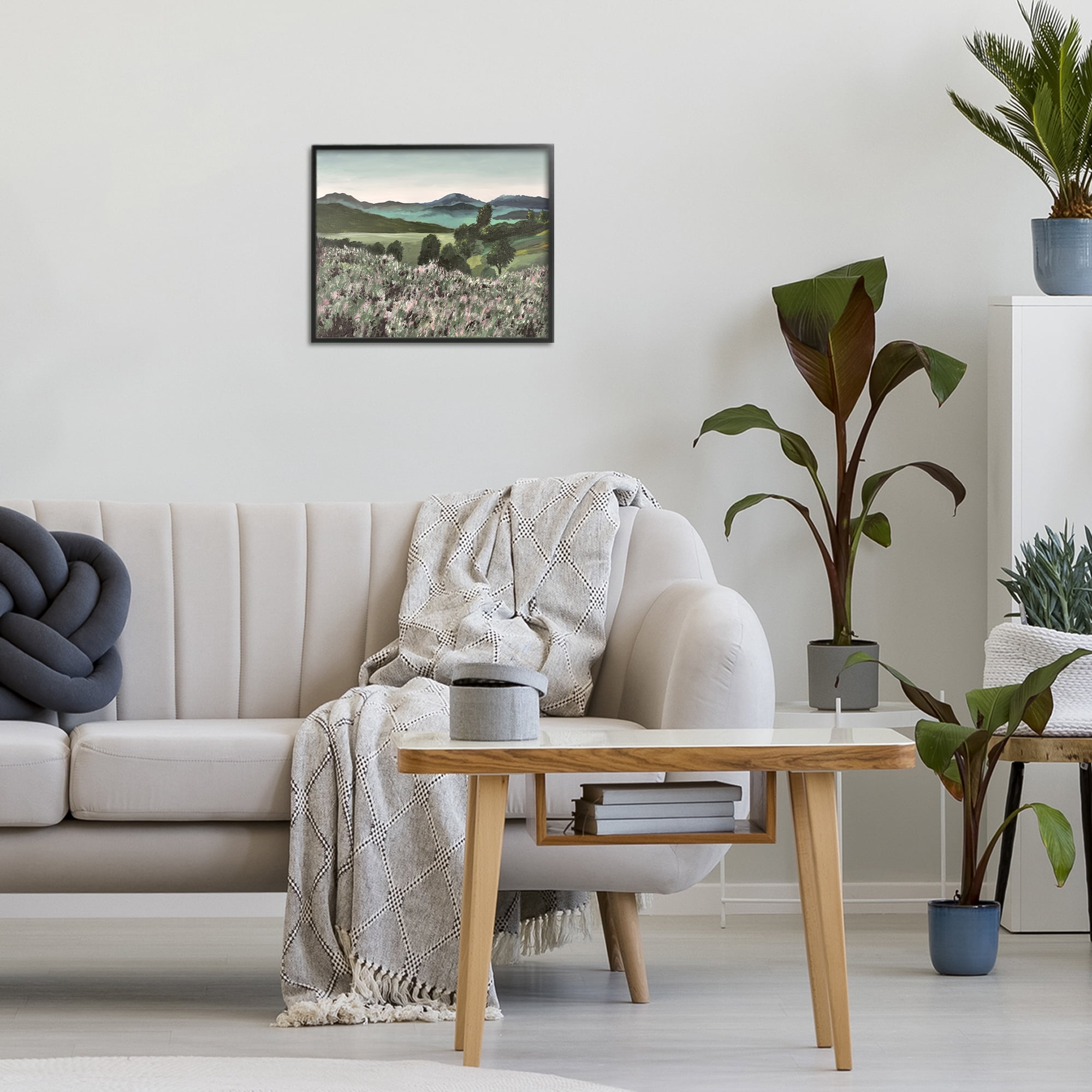 Stupell Industries Windblown Meadow Blooms Black Framed Giclee Art, design by Lee Ann Zirbes