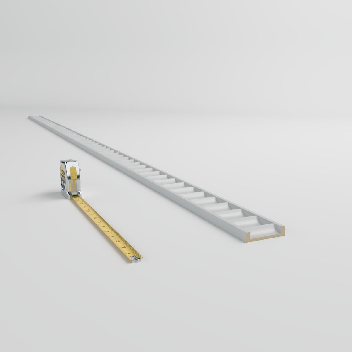 Ekena Millwork 3"H x 5/8"P x 94 1/2"L Lyon Fluted Chair Rail (8-Pack)