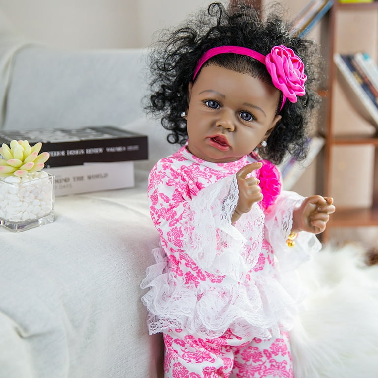 Takanini Reborn Baby Dolls African American Silicone Limbs Realistic Baby  Doll with Soft Body Birthday Gift