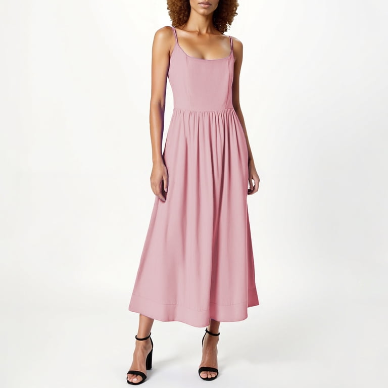 SMihono Women's Vintage Court Dress Trendy Waist Slimming Graceful Dresses Big Flowy Ruffle Hem Straps Dressy Prom Concert Pink XXL - Walmart.com SMihono Women's Vintage Court Dress Trendy Waist Slimming Graceful Dresses Big Flowy Ruffle Hem Straps Dressy Prom Concert Pink XXL - Walmart.com