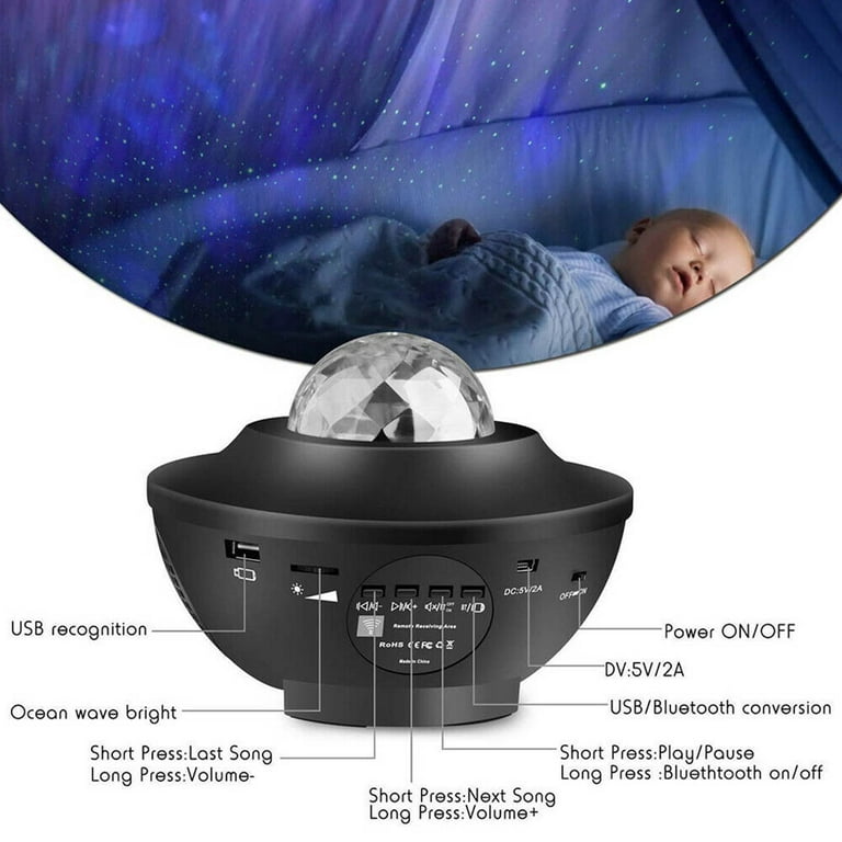 USB Galactic Starry Night Lamp with Music Voice Bluetooth5.2