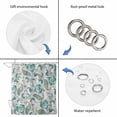 thumbnail image 4 of Teal Paisley Floral Shower Curtain, Waterproof Shower Curtains for Bathroom, Boho Ethnic Tribe Traditional Washable Fabric Bathtub Curtain Set Bath Decor with 12 Hooks Long 72"x84", 4 of 8