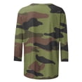 thumbnail image 5 of FcBaudy Hauts pour Femmes, Blouses et Chemises à Manches Longues et Col Rond, Chemises pour Femmes Mode Femmes Imprimé Col Rond T-shirt Manches 3/4 Chandail Haut Blouse Femmes Blouse en Polyester, 5 of 5