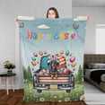thumbnail image 3 of Happy Easter Dachshund American Flag Truck Bunny Ears Cozy Fleece Blanket Wiener Dog Lover Gifts Idea Warm Soft Throw Blanket - 03001, 3 of 5