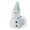 Blue, variant on Christmas Snowman Figurines, Battery Operated Christmas Decorations, Fluorescent Base Lighted Holiday Ornaments with Changing Warm White Lights, Small Tabletop Size Perfect for Kids and Home Decor