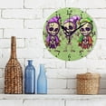 thumbnail image 6 of Skeletons Halloween Style Round Wall Clock Silent Analog Battery Operated Gold Pointer Home Decor 9.84" Diameter, 6 of 11