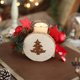 thumbnail image 1 of Fiudx Liquidación navideña Adornos de candelabros navideños Vela de cena Vela de té Adorno de escritorio Decoración de mesa de comedor Decoración de madera Vela decorativa Vela de Navidad, 1 of 6