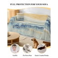 thumbnail image 4 of Yellow Blue Ombre Sofa Covers for 2-3 Cushion Couch L-Shaped Sectional, Abstract Modern Art Fluid Striped Washable Sofa Covers Slipcover for Living Room Furniture, Couch Cover Blanket 71"x134", 4 of 9