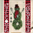 thumbnail image 4 of Bearachild 1 par de carteles navideños, letrero de porche de Navidad, cartel de puerta de Navidad de tela Oxford, decoración de fiesta para colgar en la Kits de decoración para fiestas GRAMO Bearachild HA000240-06B, 4 of 6