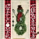 thumbnail image 2 of Moyic 1 par de adornos de cartel de puerta colgante de Feliz Navidad de bienvenida adornos navideños para el hogar decoración de Navidad al aire Kits de decoración para fiestas GRAMO Moyic HA000240-06B, 2 of 6