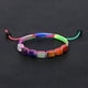 thumbnail image 1 of Pulsera de ágata cuadrada de formas aleatorias de colores Pulsera tejida con piedra de grano azul Pulsera de piedra de tigre verde Mausoleo del Este, 1 of 5