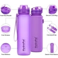 thumbnail image 3 of GEDUX 32oz Sports Water Bottle with Time Marker BPA Free Leak Proof Wide Mouth Lightweight Sport Travel Water Bottle, 3 of 7