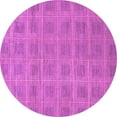 thumbnail image 1 of Ahgly Company Indoor Round Checkered Purple Modern Area Rugs, 8' Round, 1 of 4