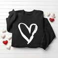 thumbnail image 5 of Craaazy Valentines Shirt for Women Round Neck Heart Printed Sweatshirt Long Sleeved Tops Gifts, 5 of 9